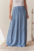 Eli Saa Solid Long Skirt | Jeans