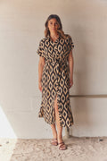 Mary Patterned Dress | Black