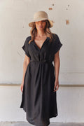 Catherine Solid Dress | Black