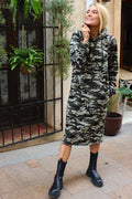 Sue Long Hoodie Dress | Camo