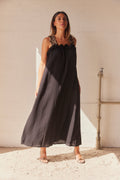 Leopard Strap Dress | Black