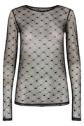 Isa Ls Lace Blouse | Black Check