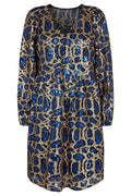 Iris Ls Dress | Blue Zebra