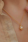 Pearl Drop Necklace | Gold