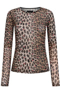 Mesh Ls Tshirt | Lux Leo Red Heart
