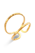 Simple Hammered Ring | Gold