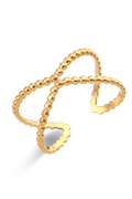 Bubble Crossover Ring | Gold
