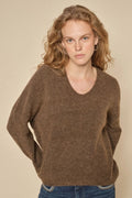 Thora V-Neck Knit  |  Rain Drum