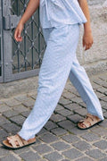 Claira Broiderie Pants | Light Blue