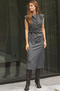 Saga Long Dress 46013 | Mid Grey