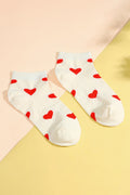 Red Ines Hearts | White