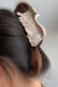 Leopard Hair Clip | White